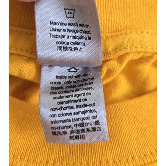 Michigan Great Lakes Map T-Shirt Men's Size Large Gold Heavy Duty Pocket Tee - Picture 7 of 8